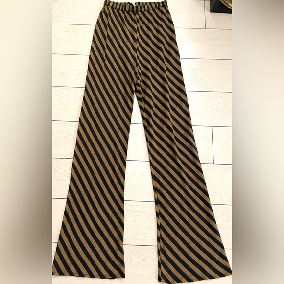 Dissh CLEMENCE WHEAT STRIPE BIAS CUT PANT DISSH Boutiques size 4 - Picture 5 of 7